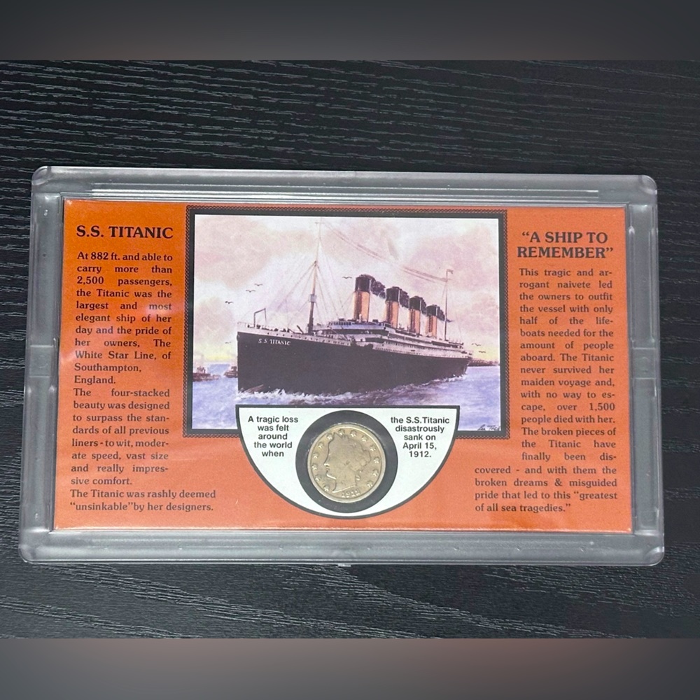 S.S. TITANIC “A Ship to Remember” Commemorative 1912 Coin Liberty Nickel